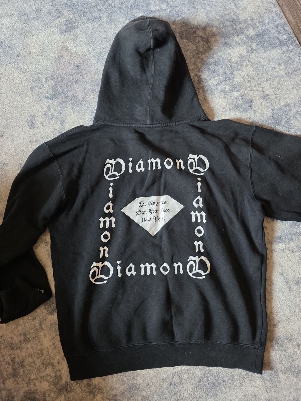Diamond Supply Co. Black Crewneck Hoodie with White Logo - Picture 2 of 3
